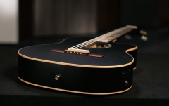 Chitară electro-clasică Ortega Family Thinline Cutaway RCE125SN-SBK