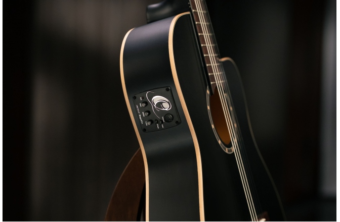 Chitară electro-clasică Ortega Family Thinline Cutaway RCE125SN-SBK