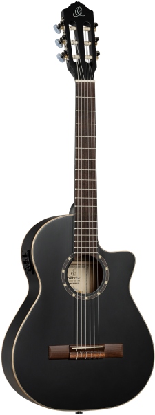 Ortega FS 3/4 - 6-String - Satin Black + Gig Bag