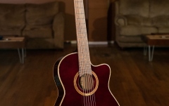 Chitară electro-clasică Ortega Performer Series Nylon String Guitar - Stained Red