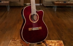 Chitară electro-clasică Ortega Performer Series Nylon String Guitar - Stained Red