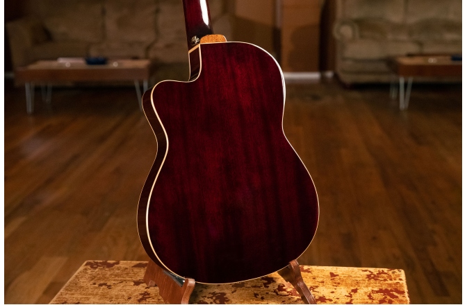 Chitară electro-clasică Ortega Performer Series Nylon String Guitar - Stained Red