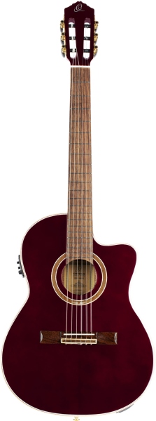 Ortega Performer Series Nylon String Guitar - Stained Red