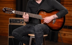 Chitară electro- clasică Ortega TourPlayer DeLuxe Lefty - Acacia Burst + Gig Bag