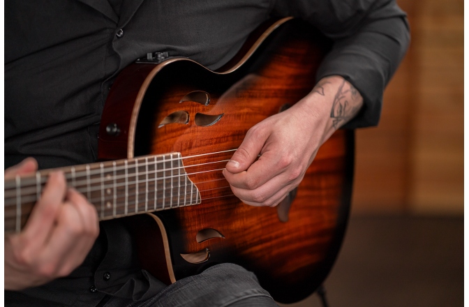 Chitară electro- clasică Ortega TourPlayer DeLuxe Lefty - Acacia Burst + Gig Bag