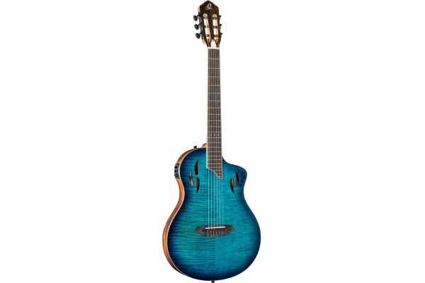 TourPlayer DeLuxe Nylon 6 String Flamed Maple Blue + Gig Bag TourPlayer DeLuxe Nylon 6 String Flamed Maple Blue + Gig Bag