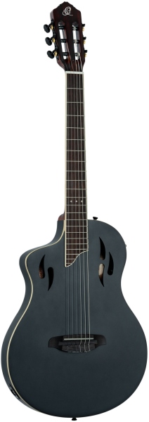 Ortega TourPlayer DeLuxe Nylon 6 String Lefty Black + Gig Bag