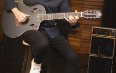 Chitară Electro-Clasică Ortega TourPlayer DeLuxe Nylon 6 String Spruce Black + Gig Bag