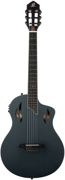 Ortega TourPlayer DeLuxe Nylon 6 String Spruce Black + Gig Bag