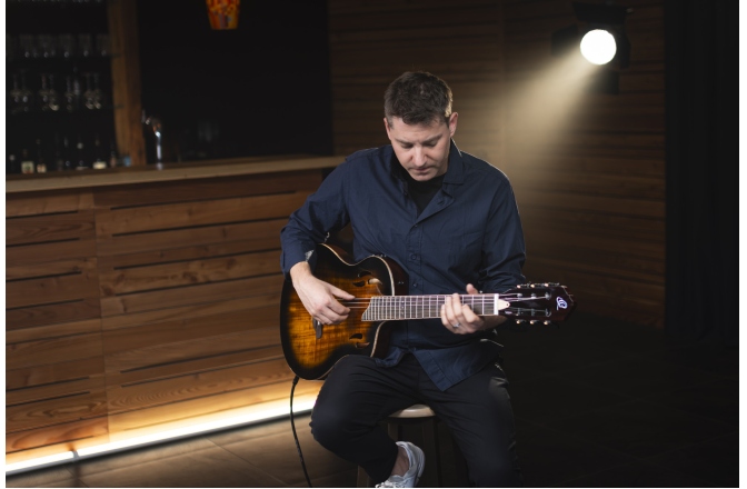 Chitară Electro-Clasică Ortega TourPlayer DeLuxe Nylon Acacia Burst + Gig Bag