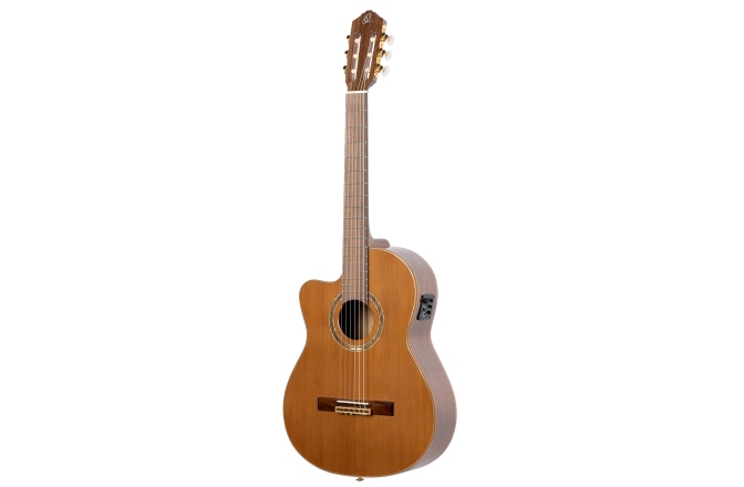 Chitară electro-clasică stângaci Ortega Classic Guitar Performer Series Natural Lefthand - inclusive Gigbag