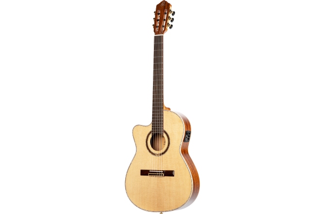 Chitară electro-clasică stângaci Ortega Classical Guitar Perfomer Series 4/4 inclusive Gigbag Slim Neck Lefty - Natural + Bag
