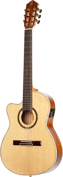 Ortega Classical Guitar Perfomer Series 4/4 inclusive Gigbag Slim Neck Lefty - Natural + Bag