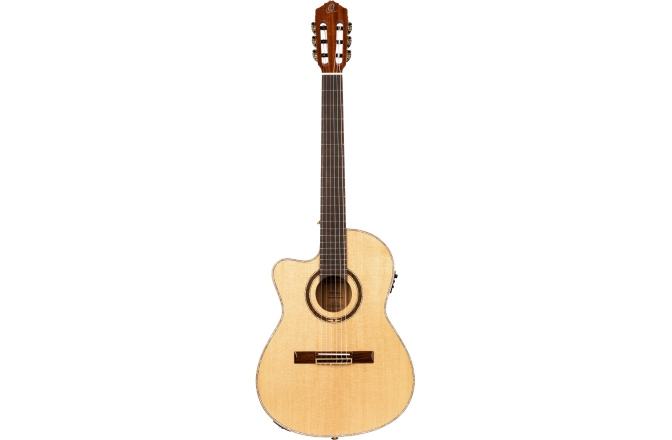 Chitară electro-clasică stângaci Ortega Classical Guitar Perfomer Series 4/4 inclusive Gigbag Slim Neck Lefty - Natural + Bag