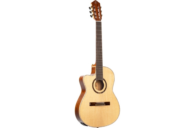Chitară electro-clasică stângaci Ortega Classical Guitar Perfomer Series 4/4 inclusive Gigbag Slim Neck Lefty - Natural + Bag