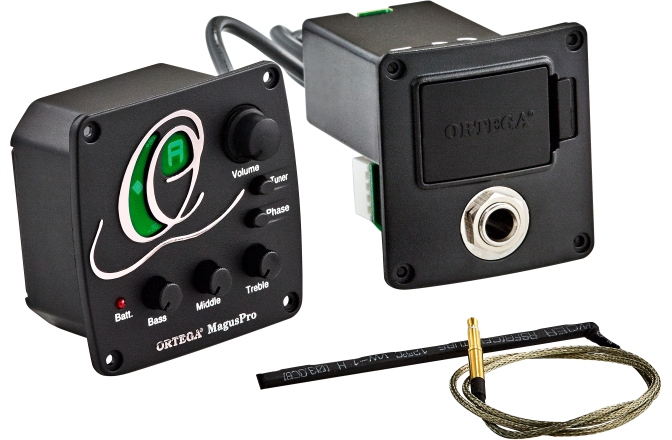 Chitară electro-clasică stângaci Ortega Family Series Pro 4/4 Classical Guitar Slim Neck Lefty - Natural Cedar + Bag