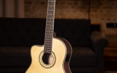 Chitară electro- clasică stângaci Ortega FS Pro Lefty - Solid Canadian Engelmann Spruce + Bag