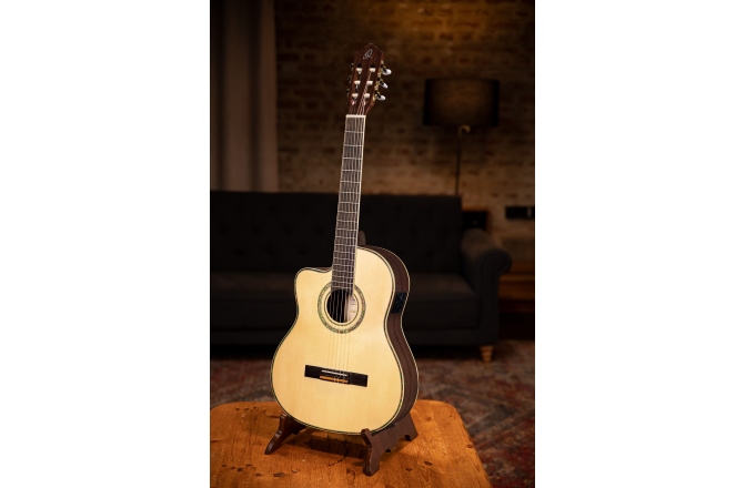 Chitară electro- clasică stângaci Ortega FS Pro Lefty - Solid Canadian Engelmann Spruce + Bag