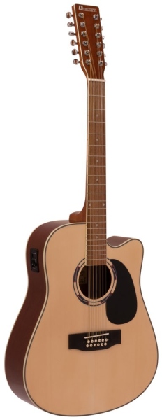 Dimavery DR-612 Western guitar 12-string, Nature