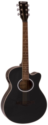 Dimavery AW-400 Western guitar, black