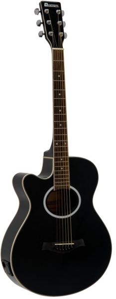Dimavery AW-400 Western guitar LH Black