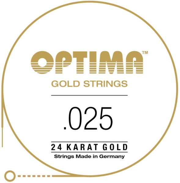 Optima Gold strings round wound D4 .025w
