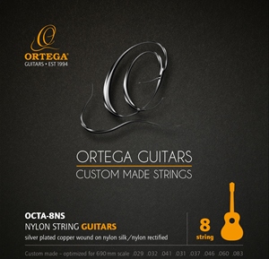 Ortega String Set 8-String Nylon Silver-plated Copper Wound - Single String 031