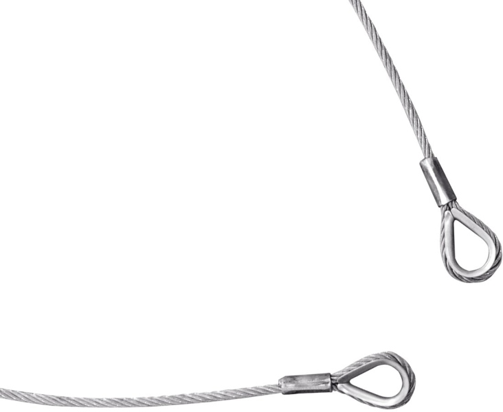 Eurolite Steel Rope 1000x4mm silver with Thimble