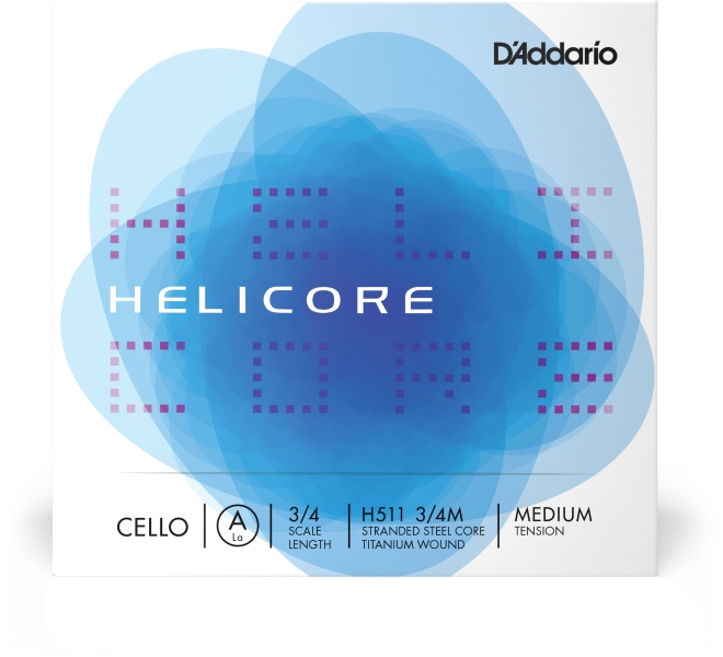 Daddario Helicore Cello Single A String 3/4 Scale MT