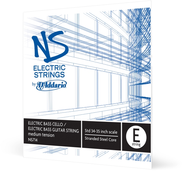 Daddario NS Electric Bass/Cello Single E String 4/4 Scale MT