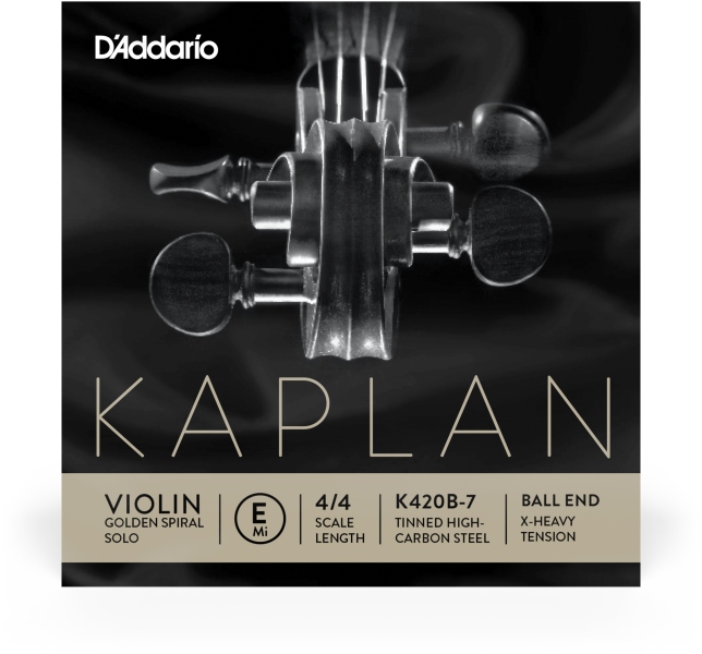 Daddario Kaplan Ball End Violin Single E String 4/4 Scale Extra-HT