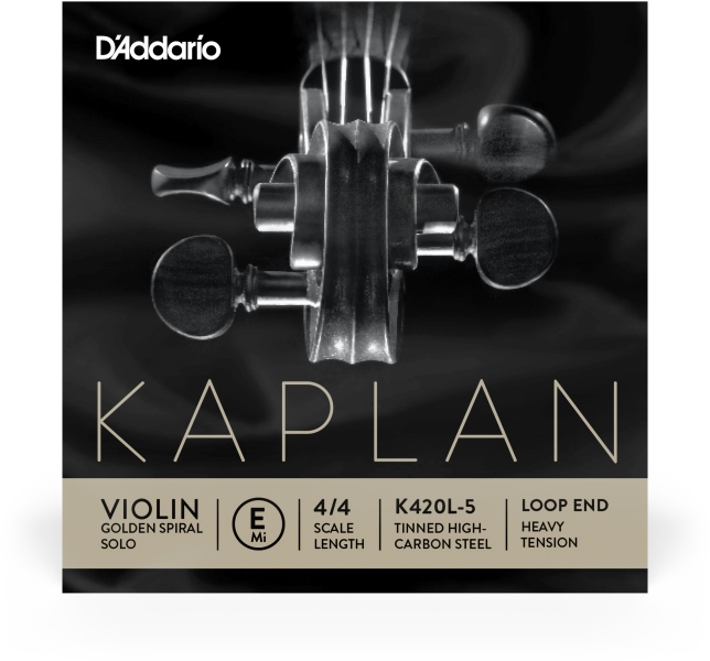 Daddario Kaplan Golden Spiral Solo Loop End Violin Single E String 4/4 Scale HT