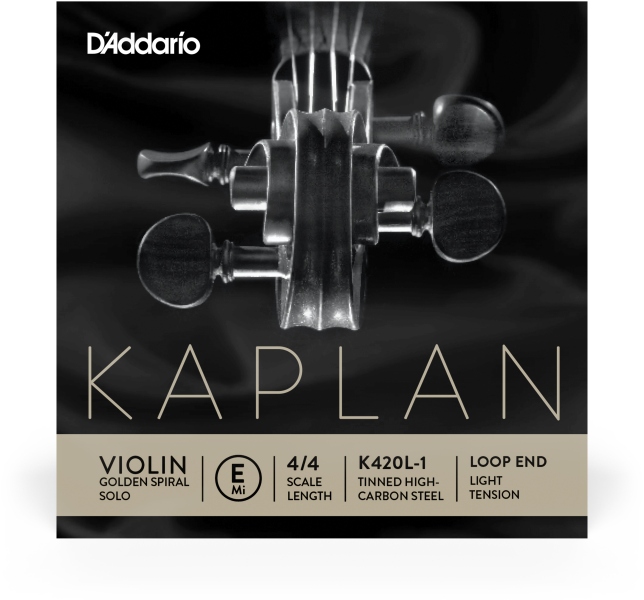 Daddario Kaplan Golden Spiral Solo Loop End Violin Single E String 4/4 Scale LT