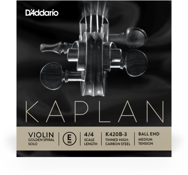 Daddario Kaplan Golden Spiral Solo Violin Single E String 4/4 Scale MT