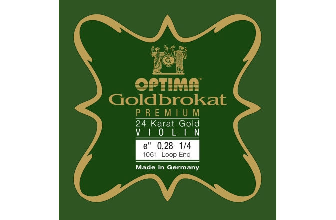 Coarda Mi(E) vioară Optima Goldbrokat Premium Gold Extra-hard E 0,28 S 1/4