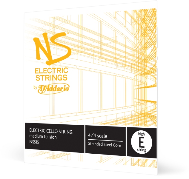 Daddario NS Electric Cello Single High E String 4/4 Scale MT