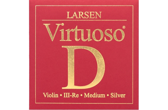 Coarda Re(D) vioară Larsen Virtuoso Medium Re(D) Silver