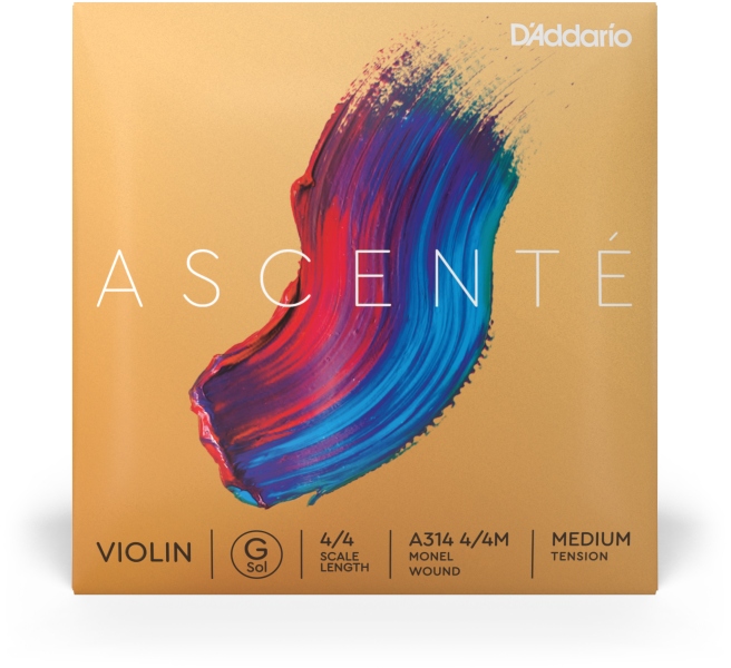 Daddario Ascenté Violin G String 4/4 Scale MT