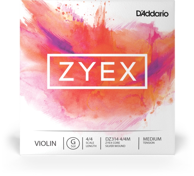 Daddario Zyex Violin Single G String 4/4 Scale MT