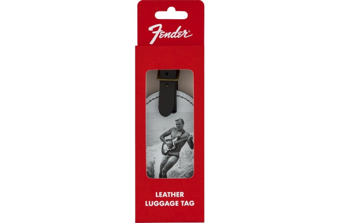 Coaster din Piele Fender Vintage Ad Luggage Tag Surfer