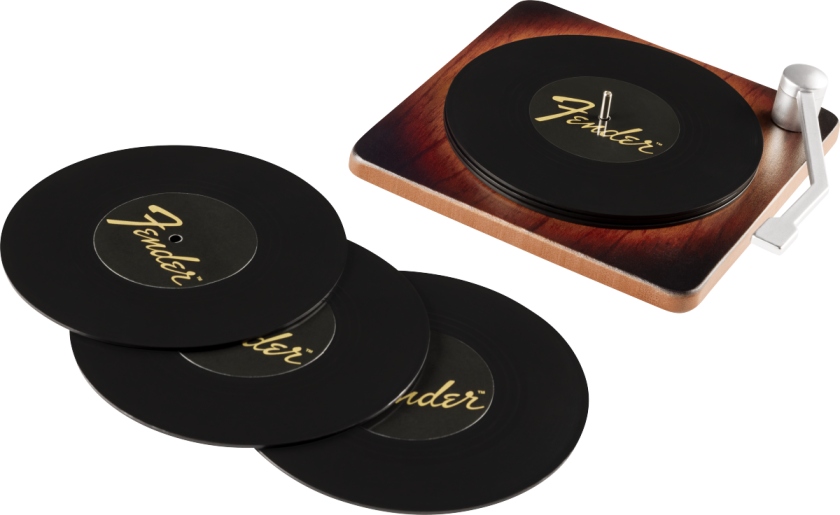 Fender Sunburst Turntable Coaster Set