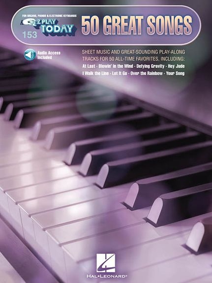 Colectie de partituri de pian E-Z Play Today Volume 153: 50 Great Songs (Book/Online Audio)