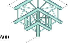 Colț truss Alutruss QUADLOCK TQ390-QQL30 3-Way-Corner 90°