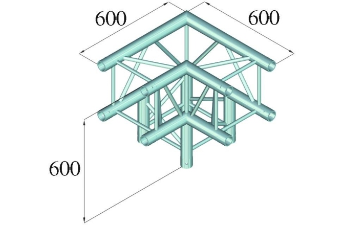 Colț truss Alutruss QUADLOCK TQ390-QQL30 3-Way-Corner 90°