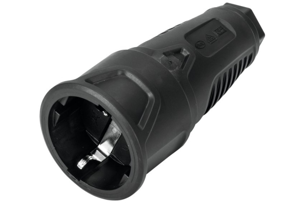 PC ELECTRIC Safety Connector Rubber bk