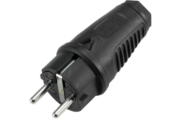 PC ELECTRIC Safety Plug Rubber bk