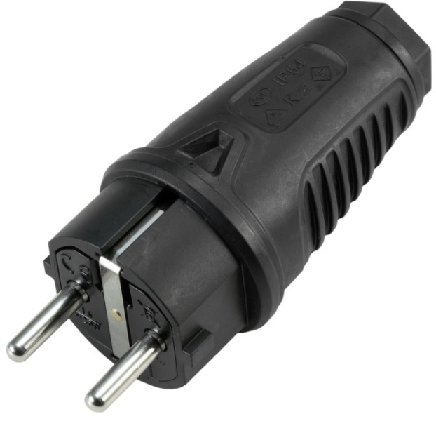 PC ELECTRIC Safety Plug Rubber bk