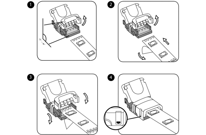 Conector bandă led Eurolite LED Strip Connector 4Pin 10mm
