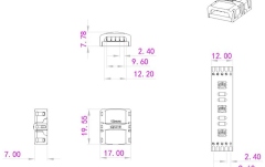 Conector banda led Eurolite LED Strip Connector 5Pin 12mm