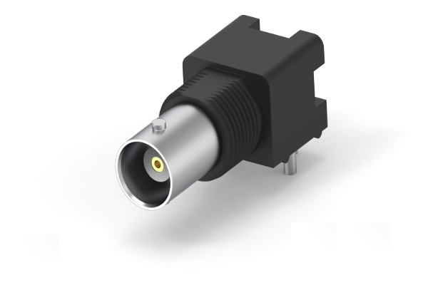  BNC connector with angled PCB connection